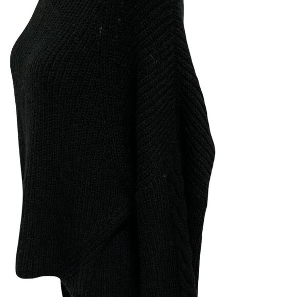new Nordstrom BP. Braided Balloon Sleeve Sweater Black size XL - Picture 7 of 10